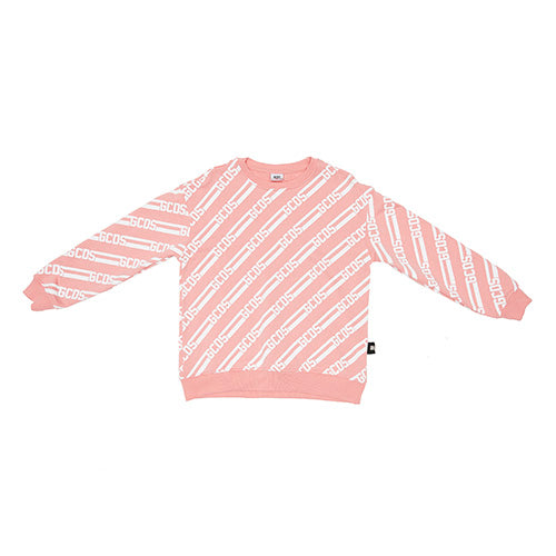 女童粉色Logo棉卫衣