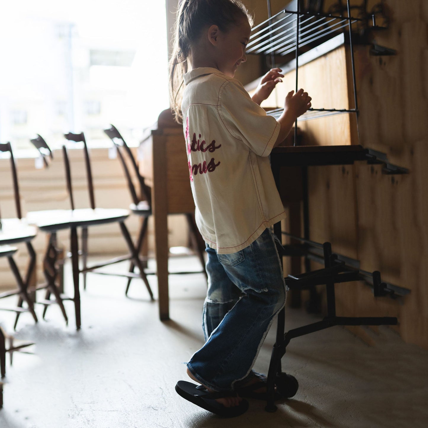 儿童白色Logo衬衫