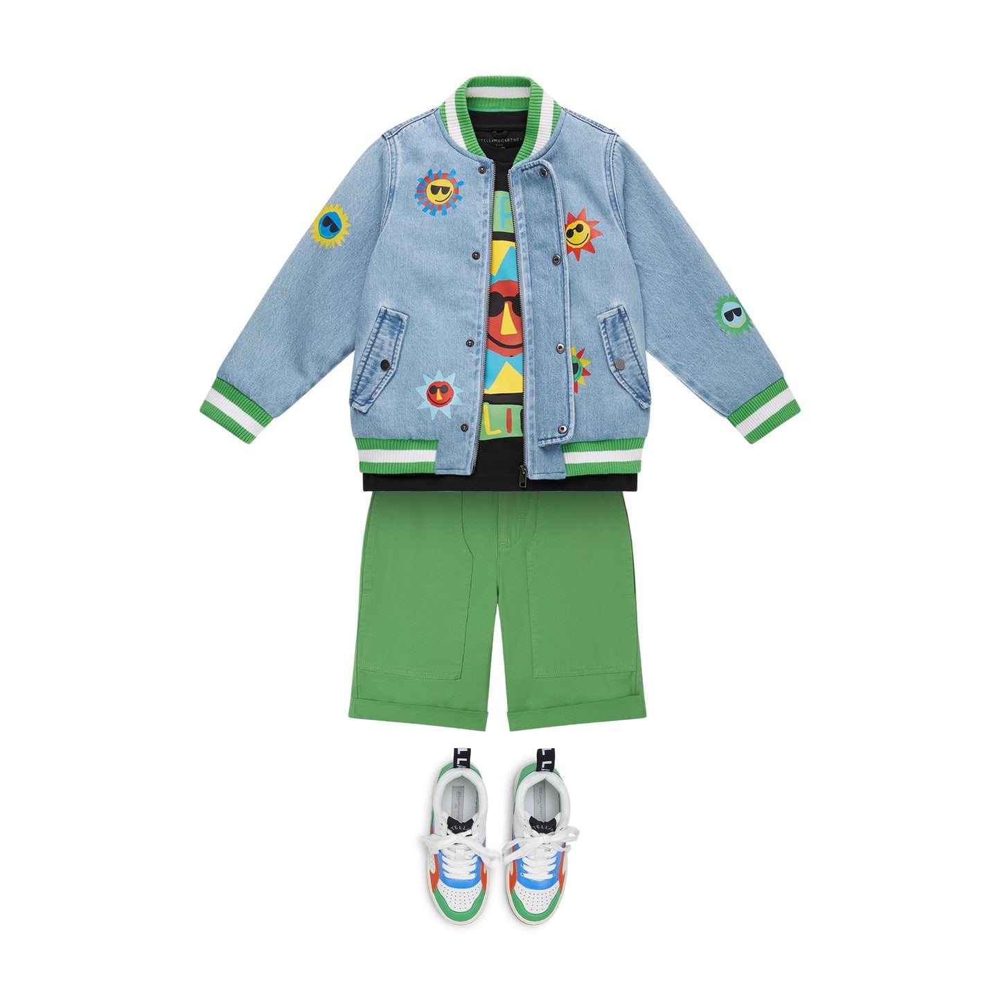 男童黑色Logo棉T恤