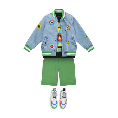 男童黑色Logo棉T恤