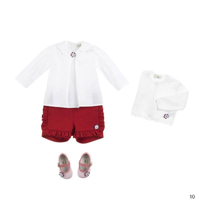 Baby Girls White Peter Pan Collar Cotton Blouse