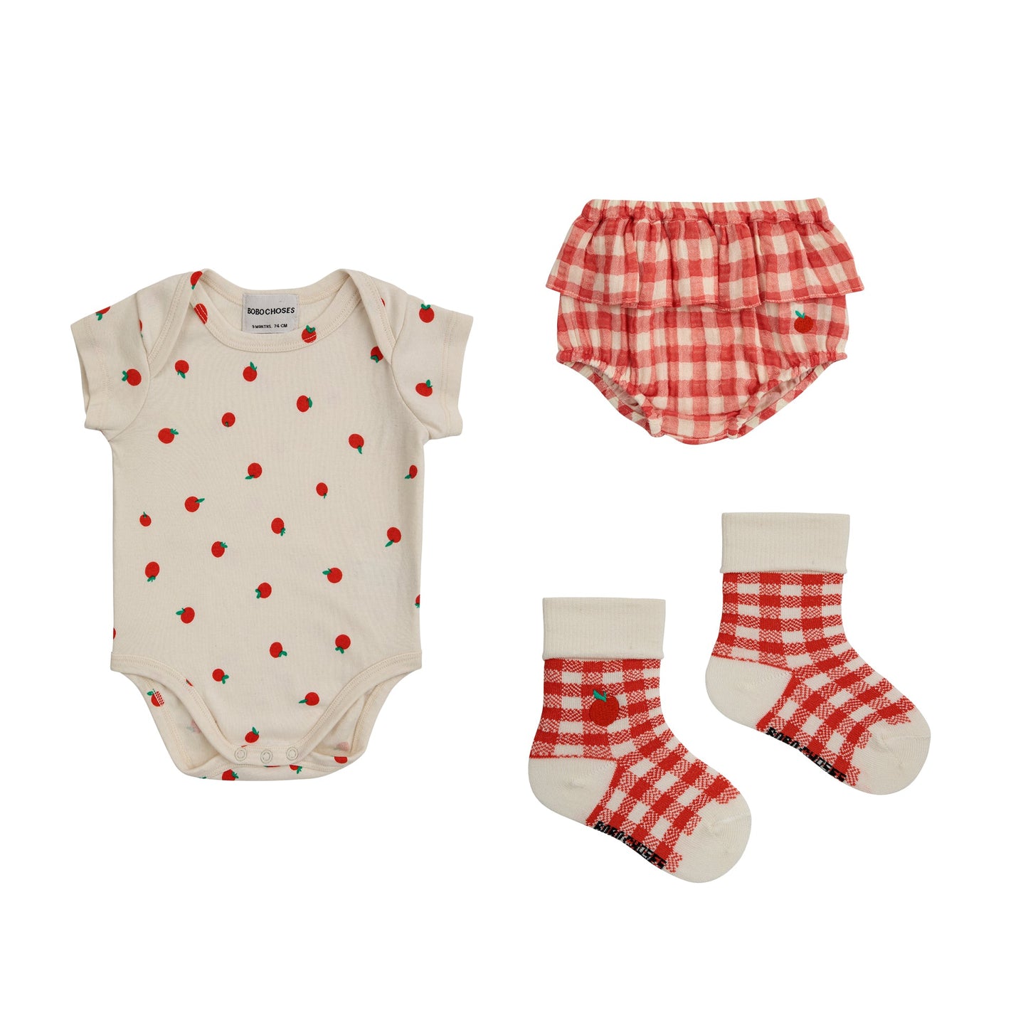 女婴白色连体衣套装(3件)