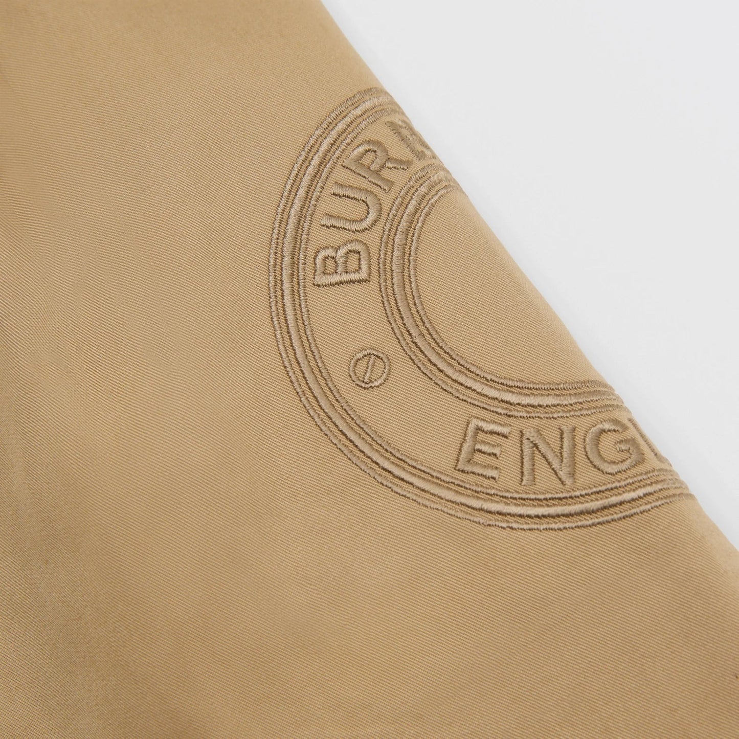 女童米色Logo棉短裙