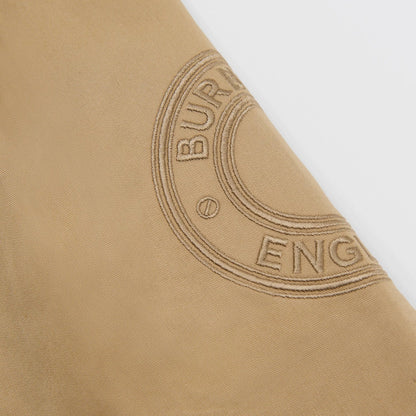 女童米色Logo棉短裙