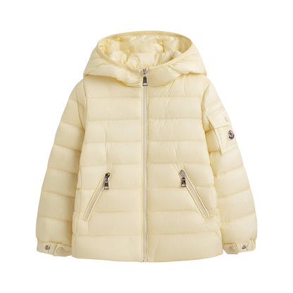女童黄色"GLES"羽绒服