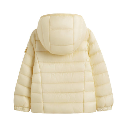 女童黄色"GLES"羽绒服