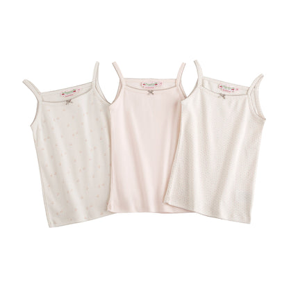 女童三色棉背心套装(3件)