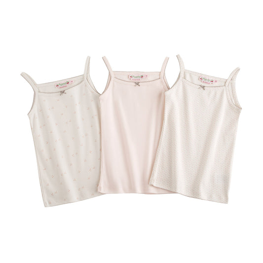 女童三色棉背心套装(3件)