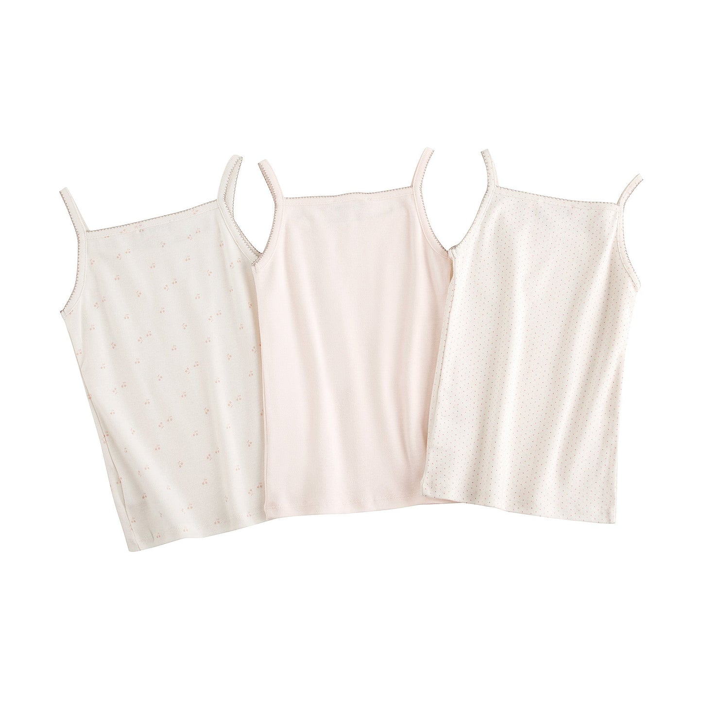 女童三色棉背心套装(3件)