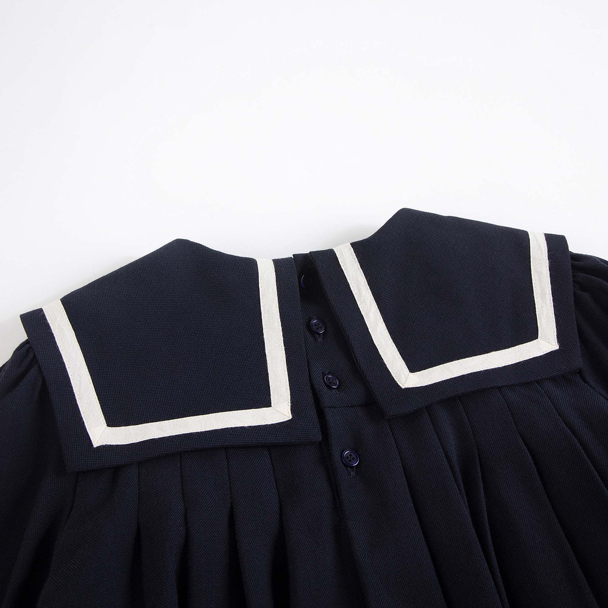 女童藏青色串珠樱桃Logo连衣裙