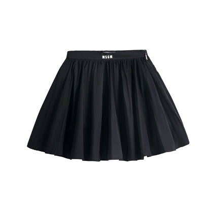 女童黑色Logo短裙