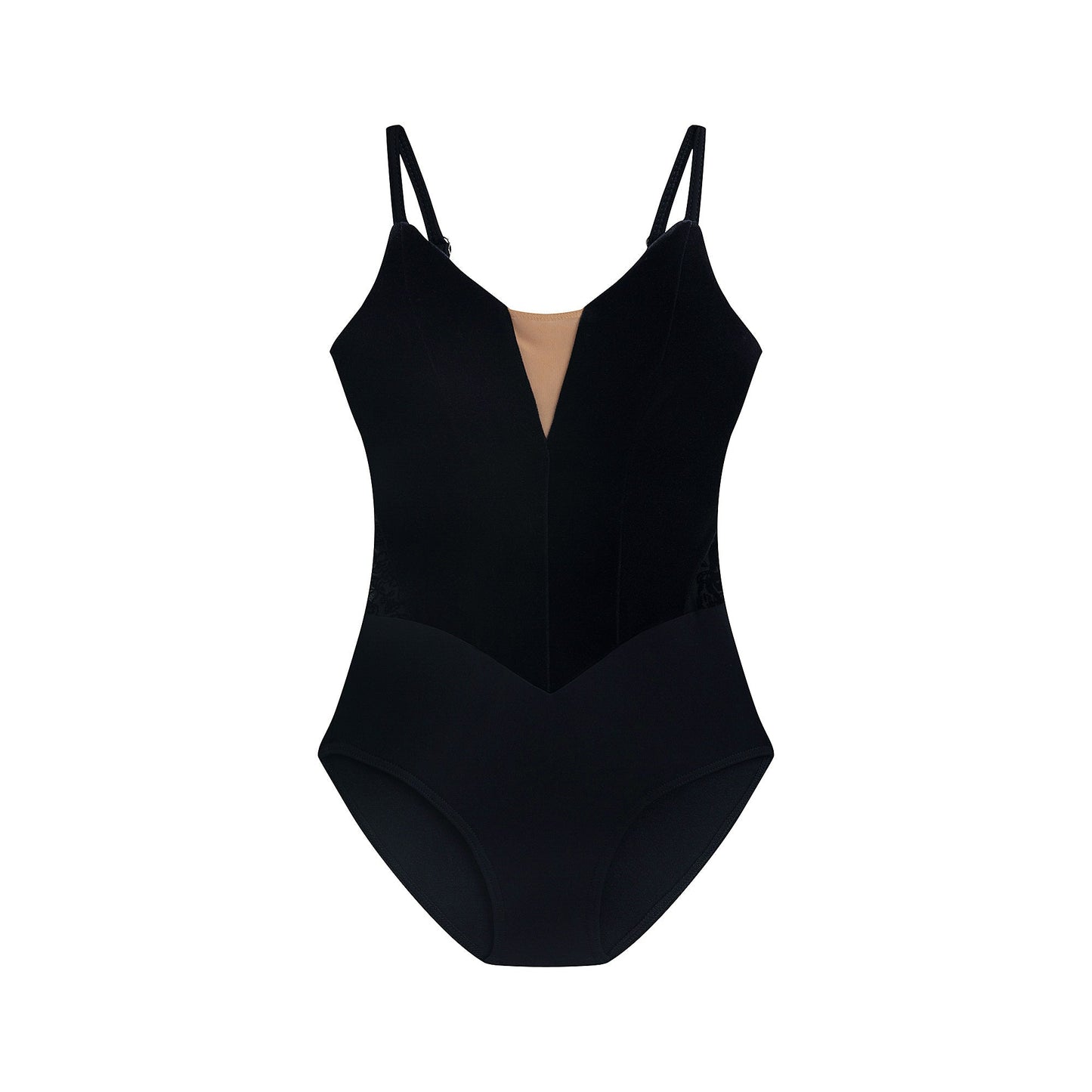 女士黑色丝绒芭蕾舞连体衣(有衬里DA4049MP/black)