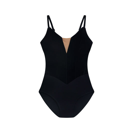 女士黑色丝绒芭蕾舞连体衣(有衬里DA4049MP/black)