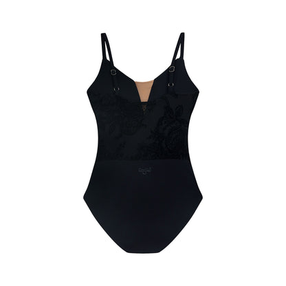 女士黑色丝绒芭蕾舞连体衣(有衬里DA4049MP/black)