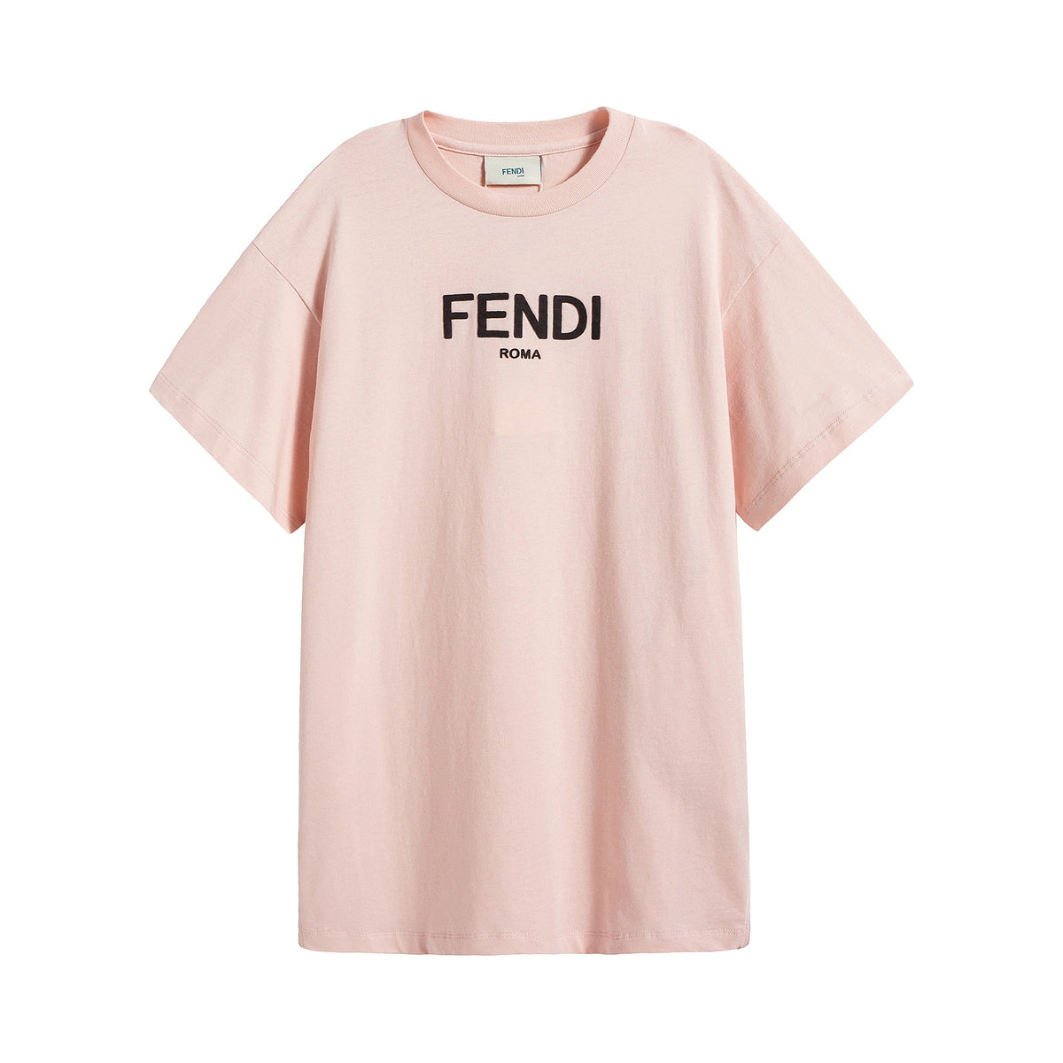 Girls Pink Logo Cotton Dress