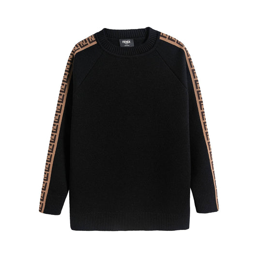 Boys & Girls Black FF Vrigin Wool Sweater