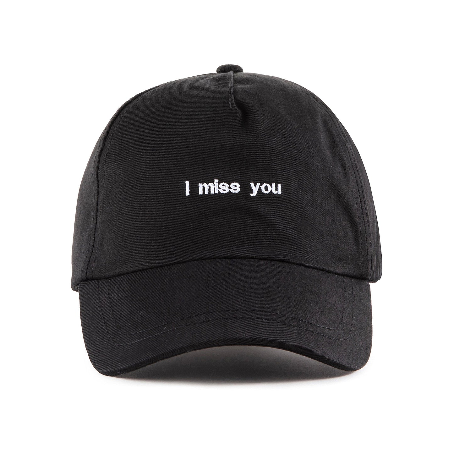 儿童黑色"i miss you"棒球帽
