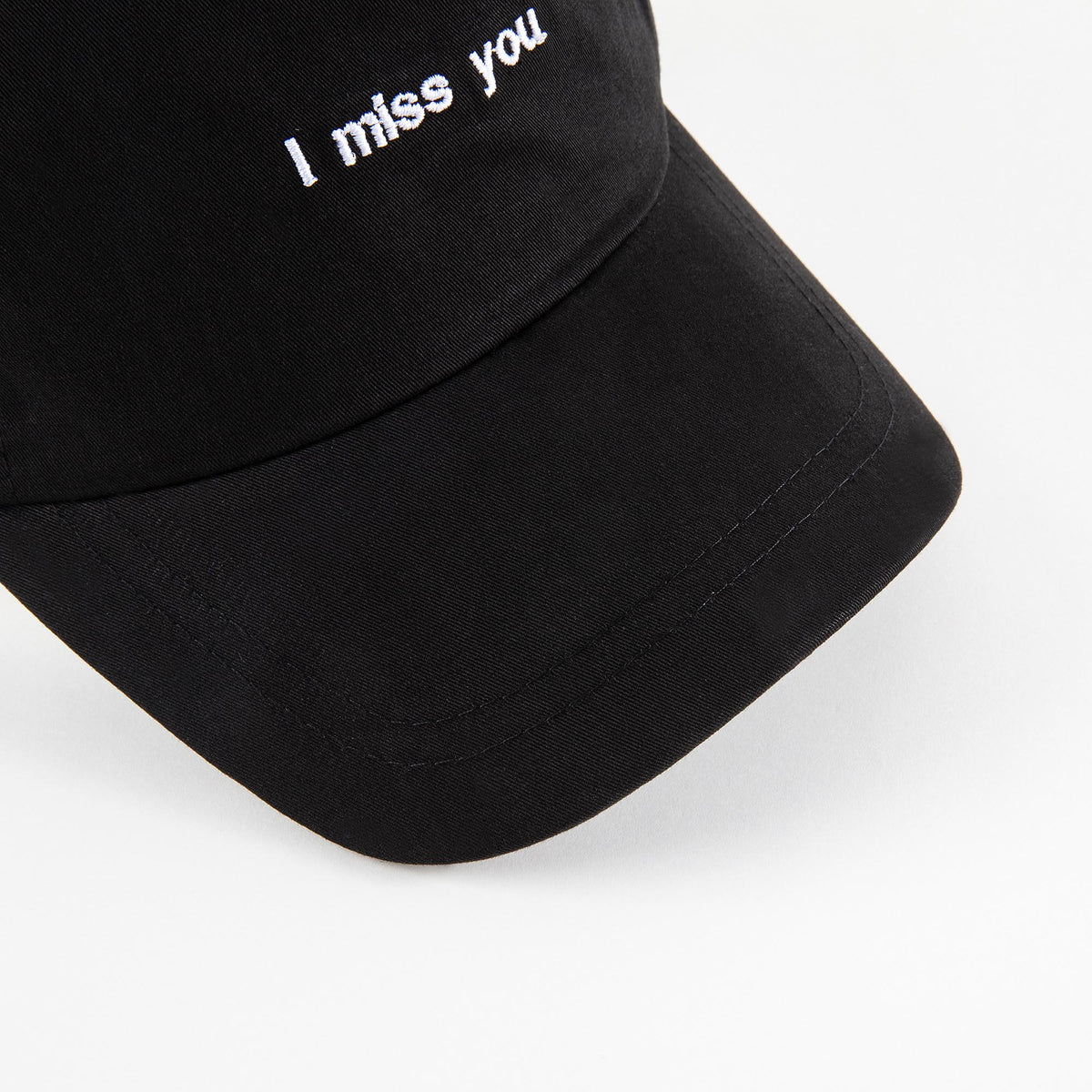 儿童黑色"i miss you"棒球帽
