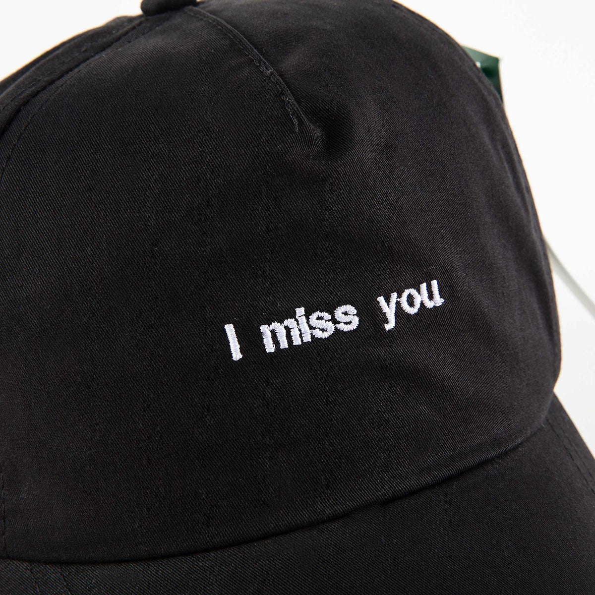 儿童黑色"i miss you"棒球帽