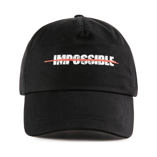 儿童黑色"impossible"棒球帽
