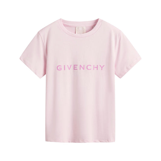 女童粉色Logo棉T恤