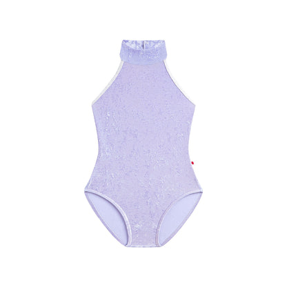 女童紫色"Sarah/CV-Angelic/CV-Silver"丝绒芭蕾舞连体衣