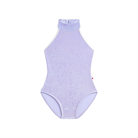 女童紫色"Sarah/CV-Angelic/CV-Silver"丝绒芭蕾舞连体衣