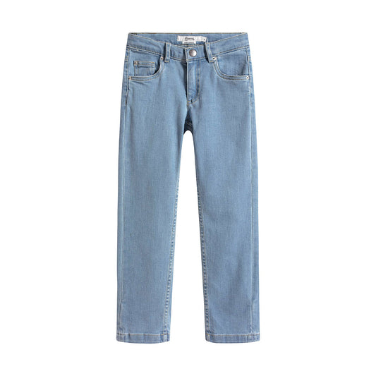 Girls Light Blue Cotton Trousers