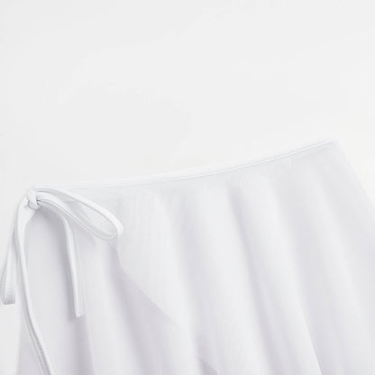 女童白色芭蕾舞短裙