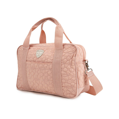 女童玫瑰粉色手提包(34x22x11cm)