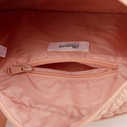 女童玫瑰粉色手提包(34x22x11cm)