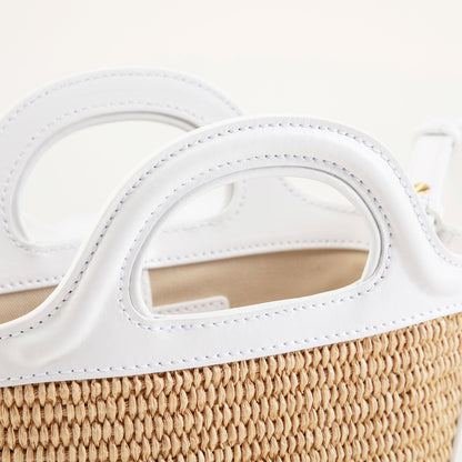 女童米色Logo单肩包