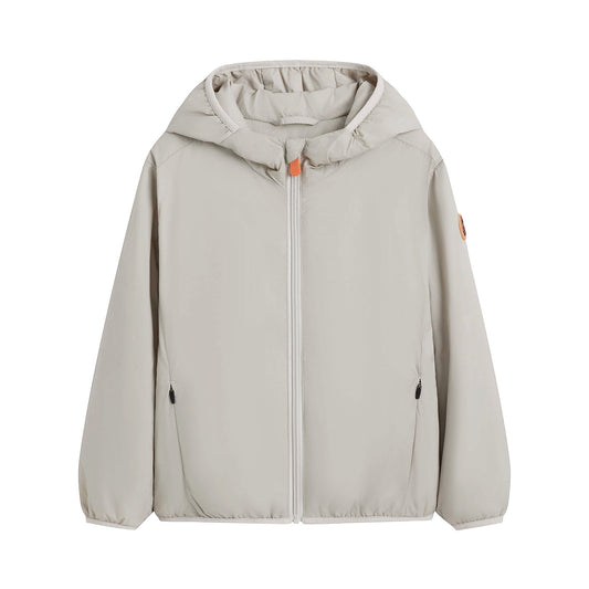 儿童米色连帽棉服