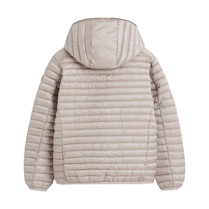 儿童米色连帽棉服