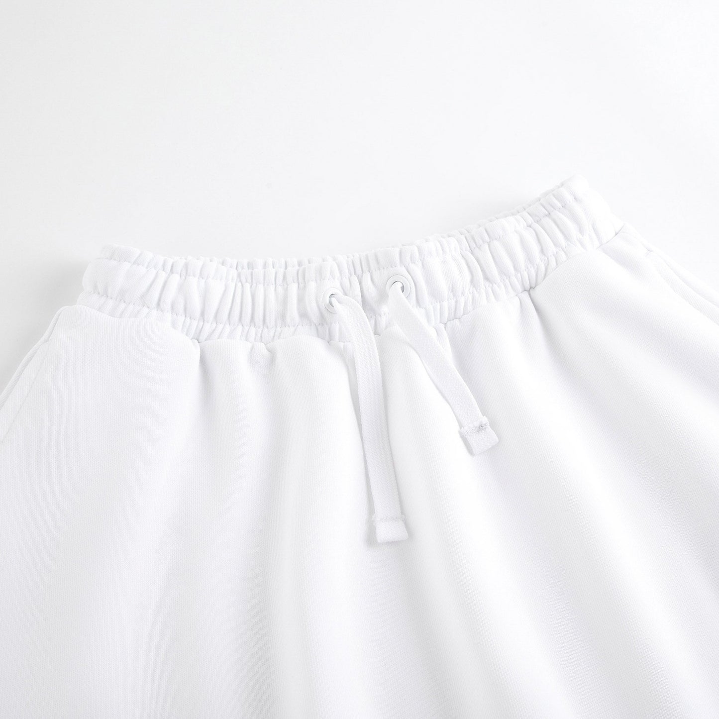 女童白色Logo棉短裙