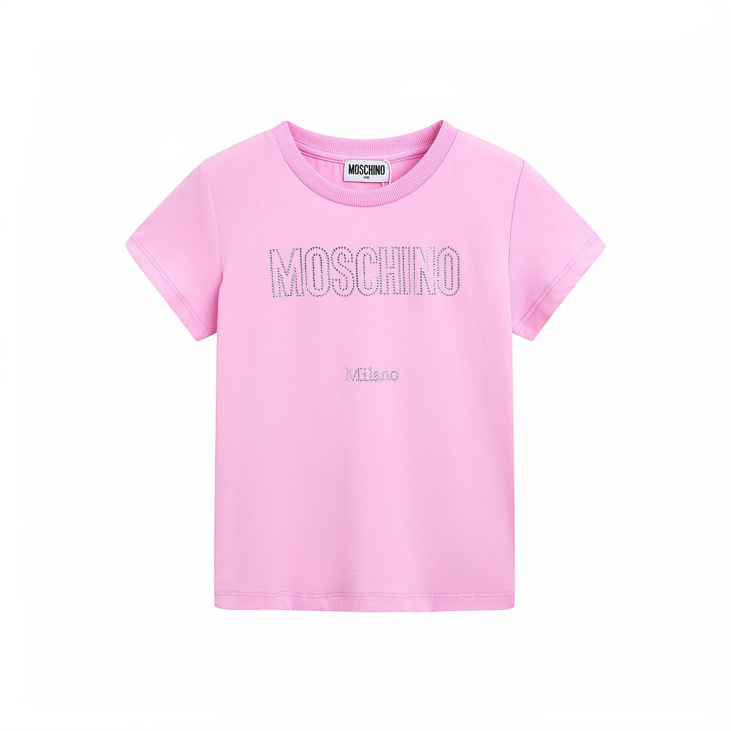 女童粉色Logo棉T恤