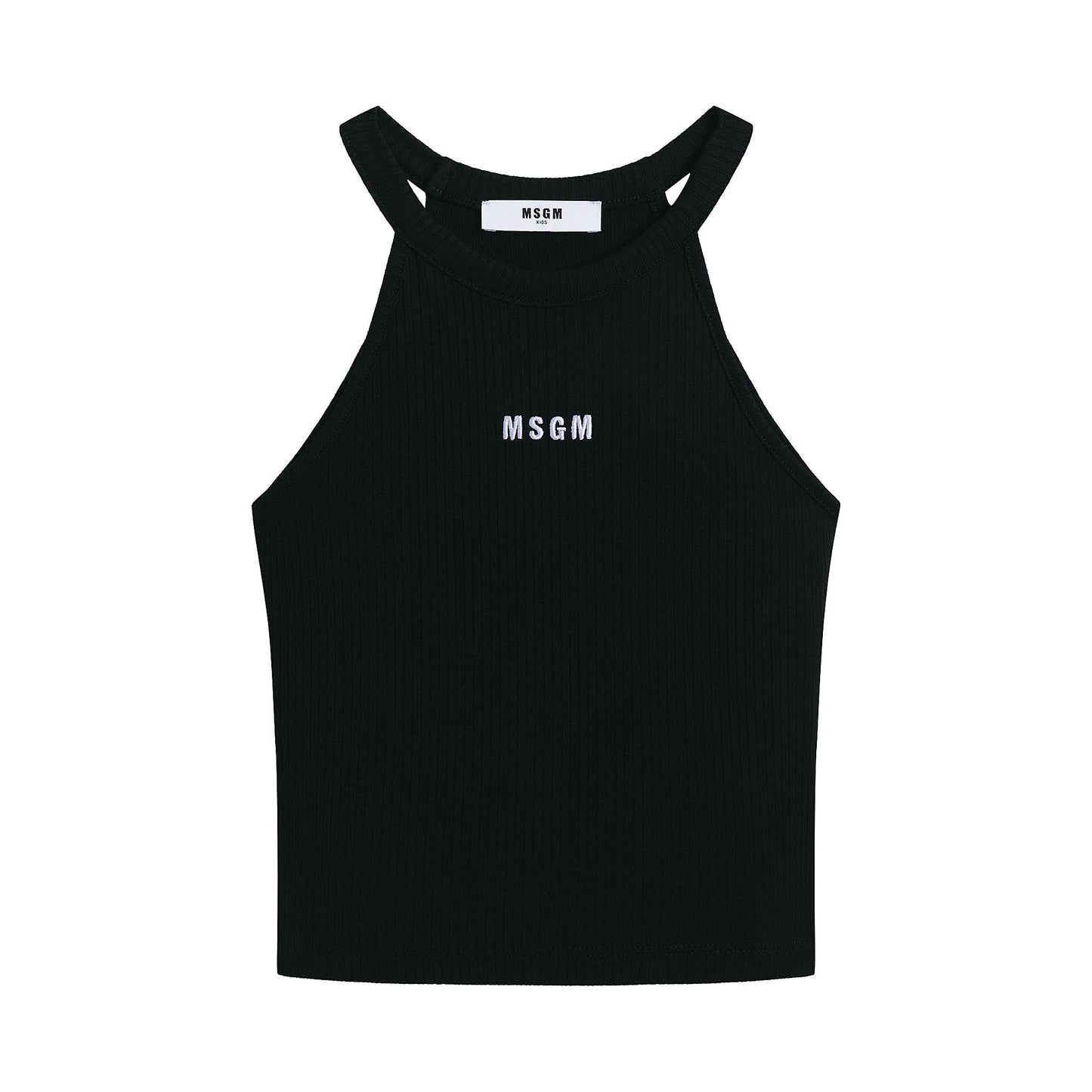 女童黑色Logo吊带背心