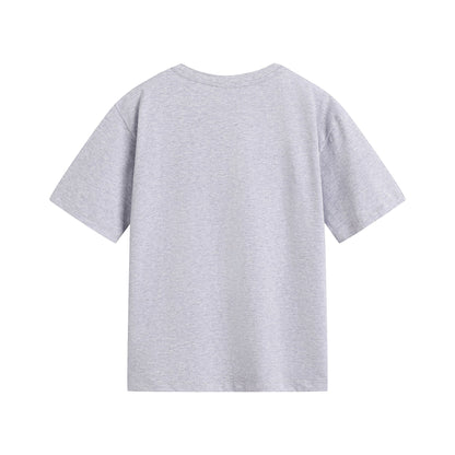 儿童灰色印花棉T恤