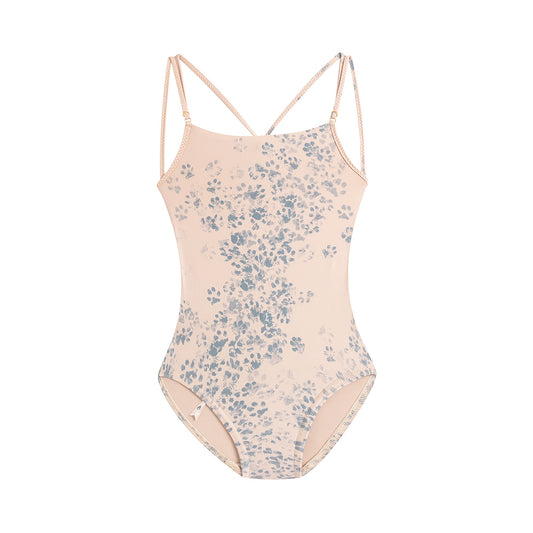 女童蓝色印花芭蕾舞连体衣(J231LE33VL/indigo)