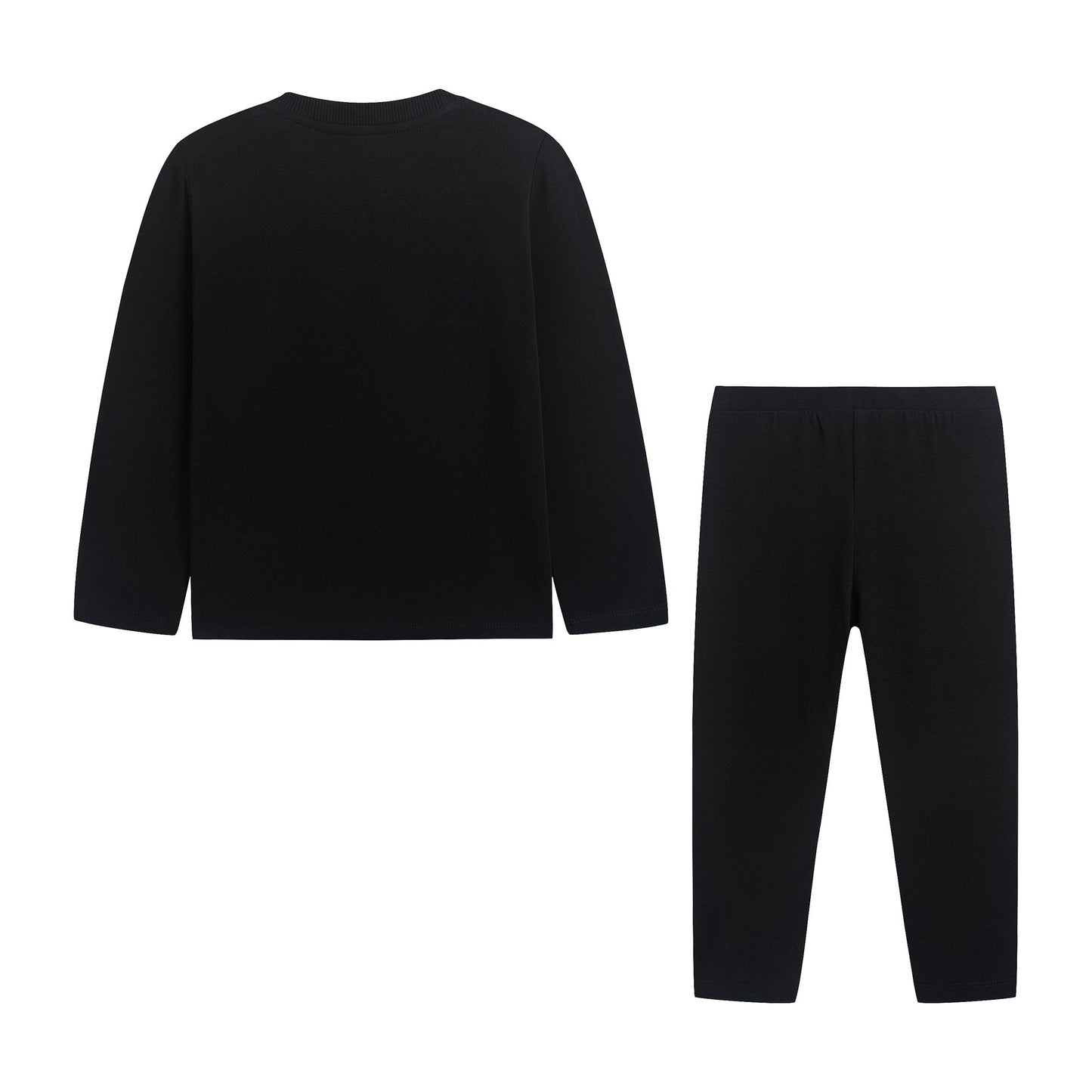 女婴黑色棉套装