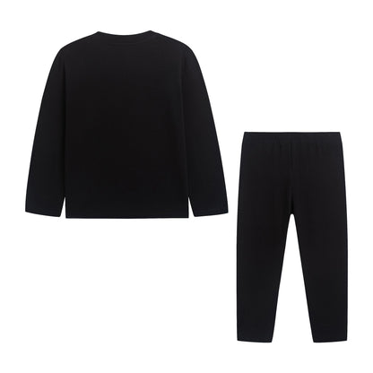 女婴黑色棉套装