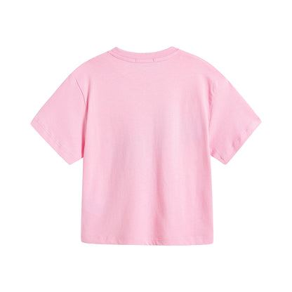 女童粉色Logo棉T恤