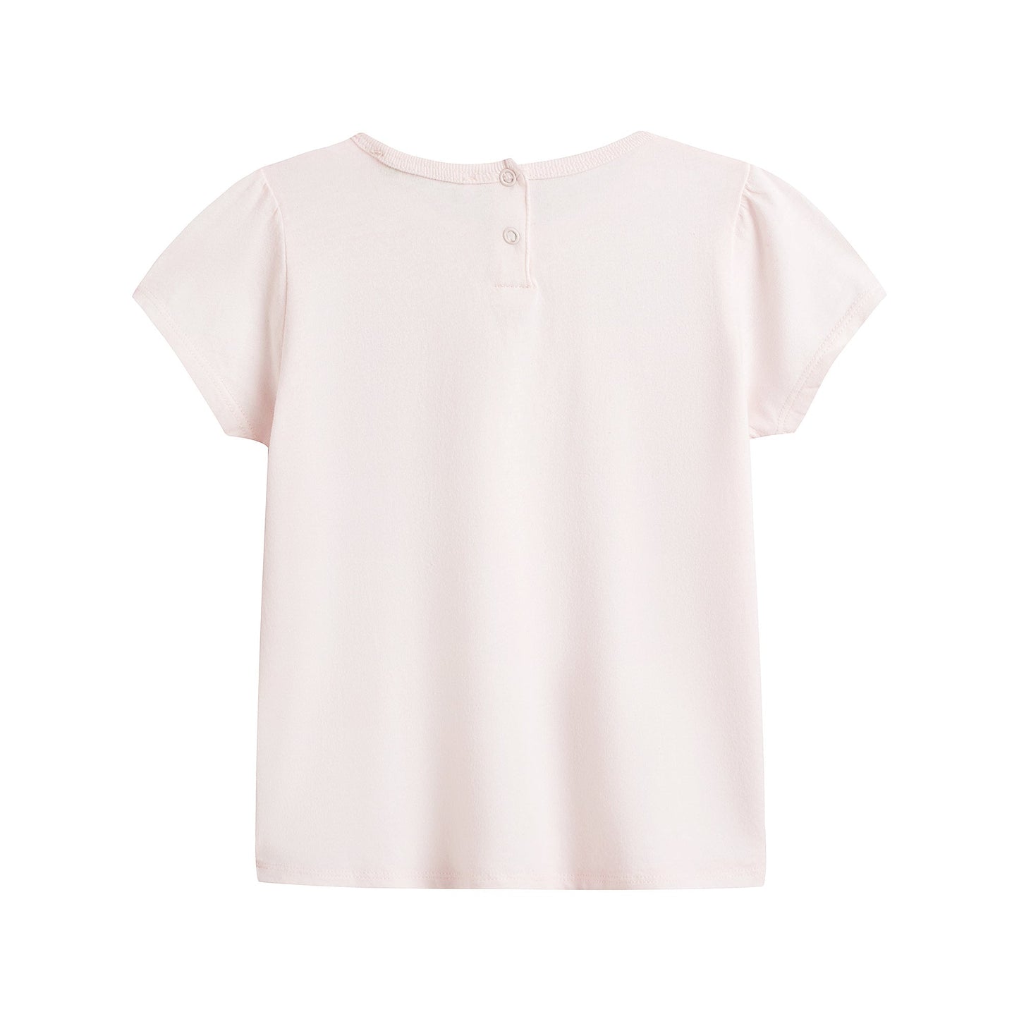 女婴淡粉色棉T恤