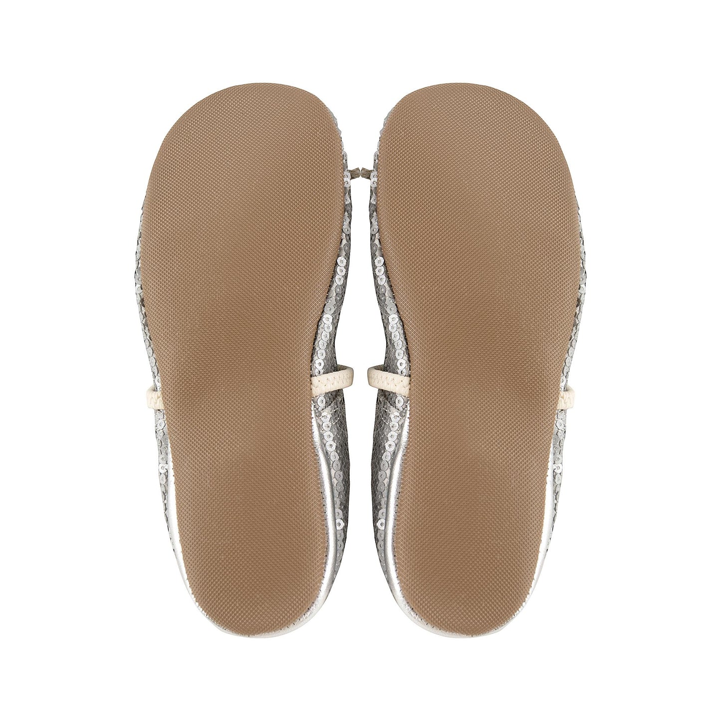 女童银色亮片芭蕾鞋