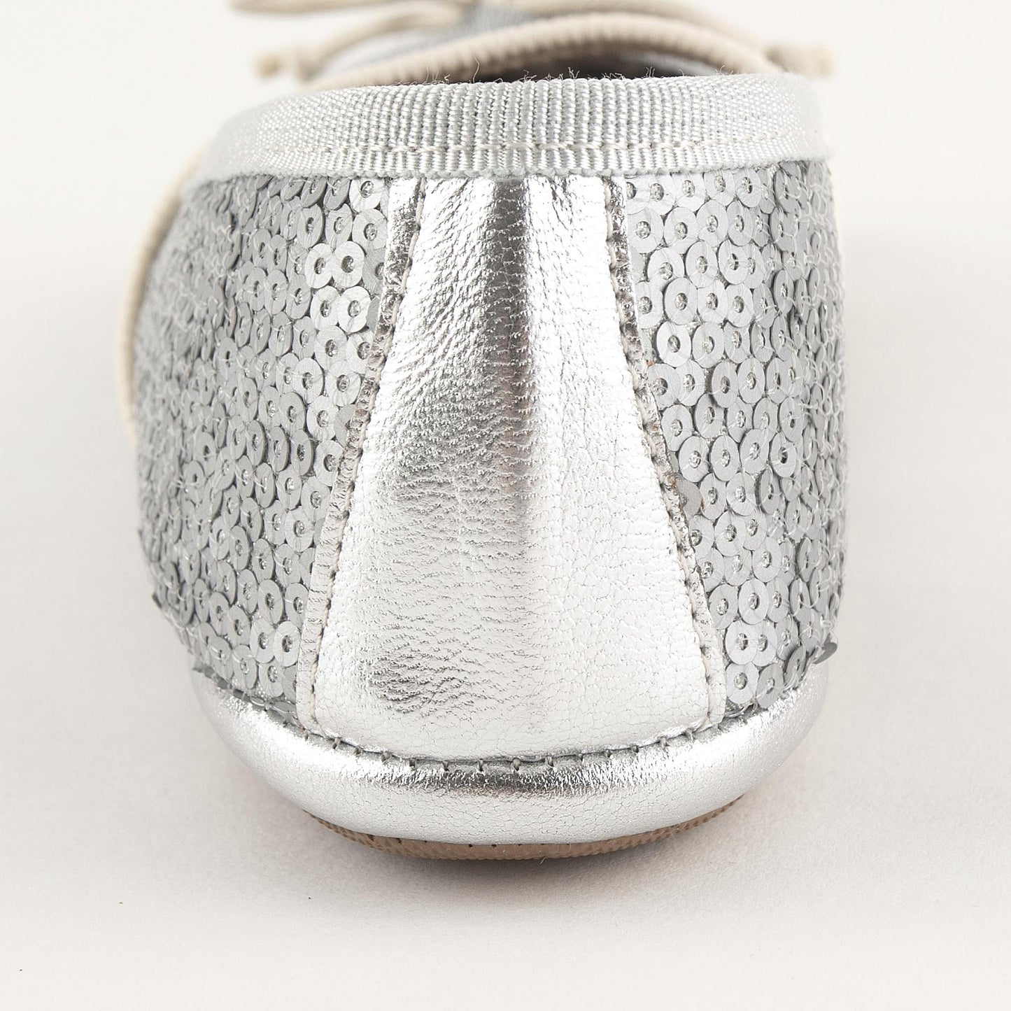 女童银色亮片芭蕾鞋