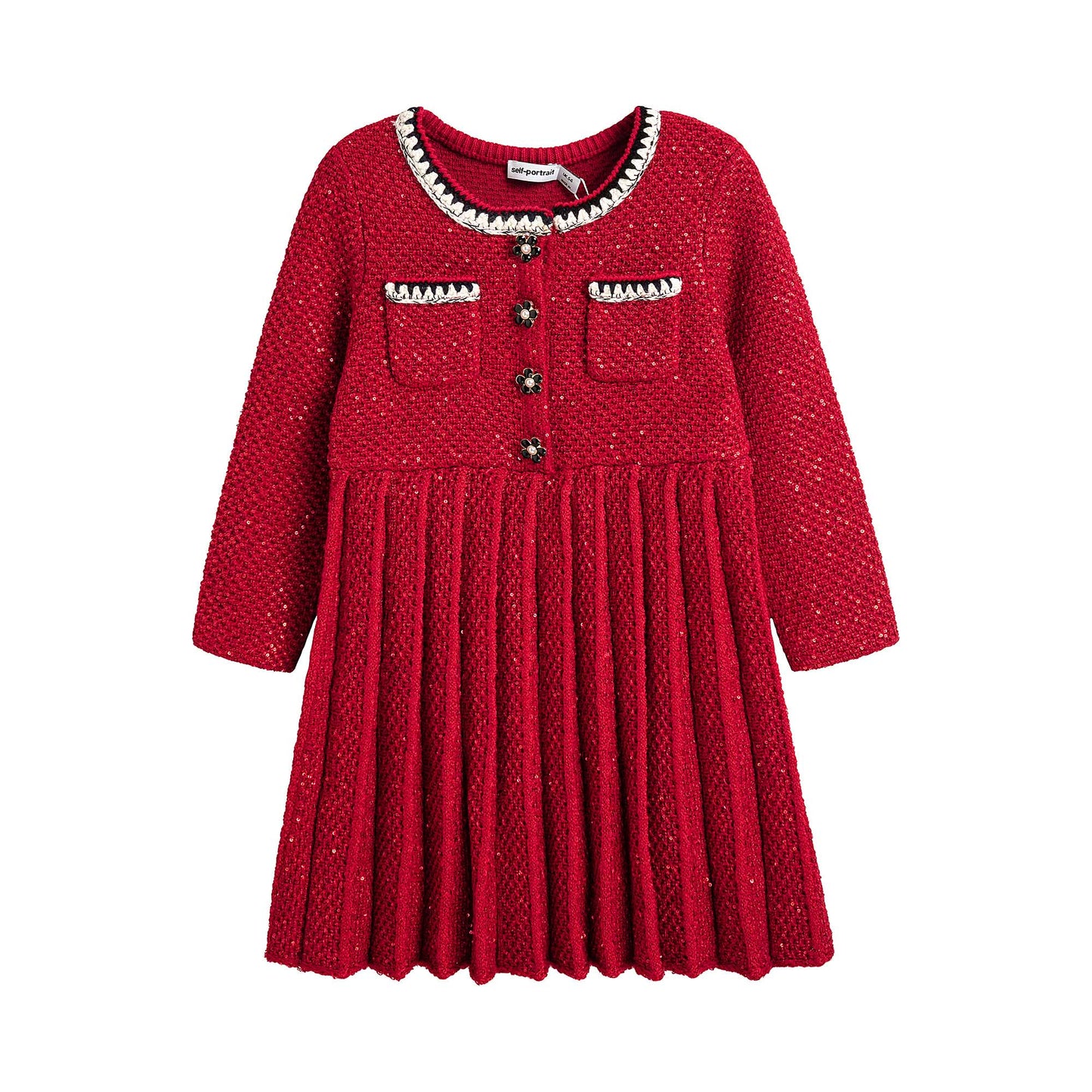 女童红色连衣裙