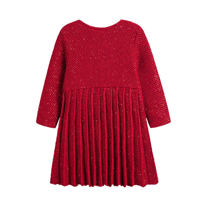 女童红色连衣裙