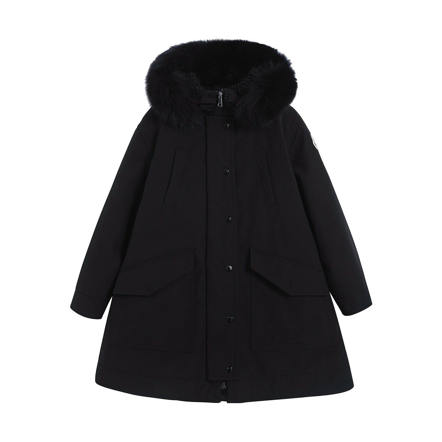 女童黑色"KAMELYA"羽绒外套