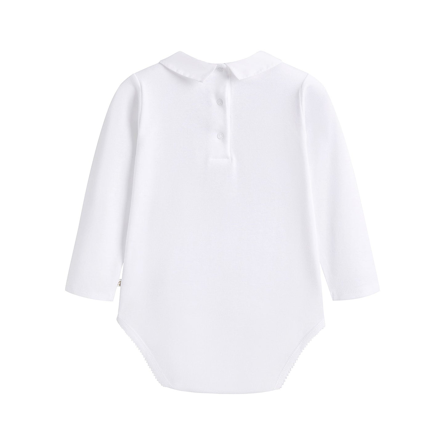 婴儿白色棉连体衣