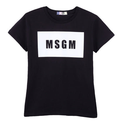 Boys Black Cotton Jersey T-Shirt With Black Brand Logo